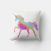 Waterverf Unicorn Pillow - kies uw eigen kleur! Kussen (Voorkant)