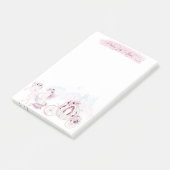 Waterverf Unicorn Pink & Silver Accepten Post-it® Notes (Schuin)