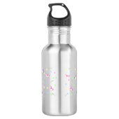 Waterverf Unicorn regenboogsterpatroon DIY Naam Waterfles (Achterkant)