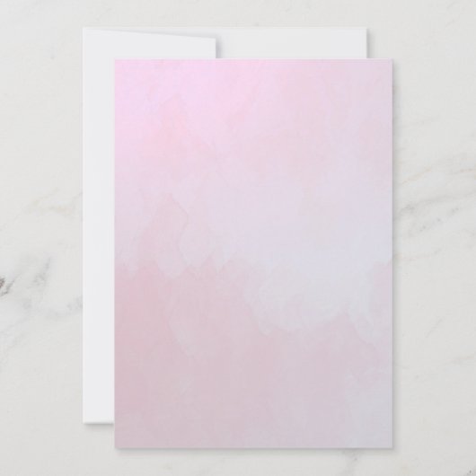 Waterverf Unicorn Roze sparen de Datum Save The Date (Achterkant)