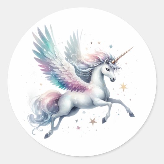 Waterverf Unicorn Stickers (Voorkant)