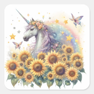 Waterverf Unicorn Stickers
