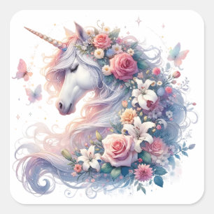 Waterverf Unicorn Stickers