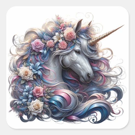 Waterverf Unicorn Stickers (Voorkant)
