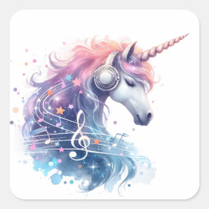 Waterverf Unicorn Stickers
