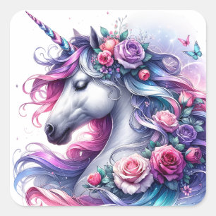 Waterverf Unicorn Stickers