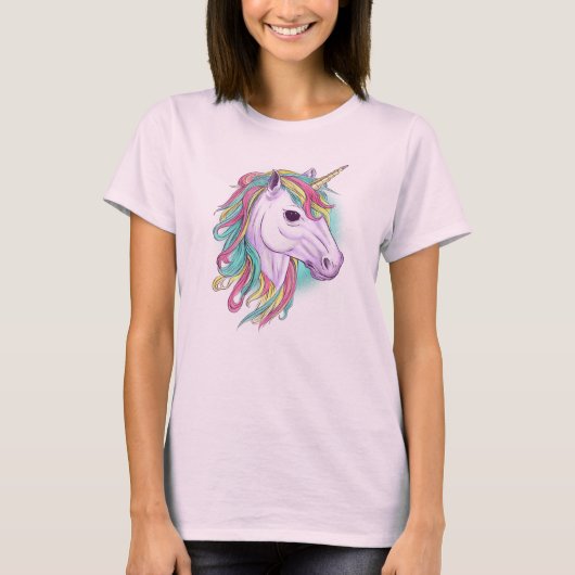 Waterverf Unicorn T-shirt (Voorkant)