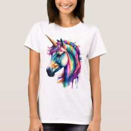 Waterverf Unicorn T-shirt