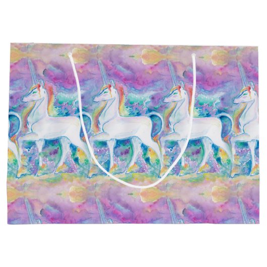 Waterverf Unicorns Groot Cadeauzakje (Achterkant)