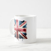 Waterverf Union Jack Flag Koffiemok (Voorkant links)