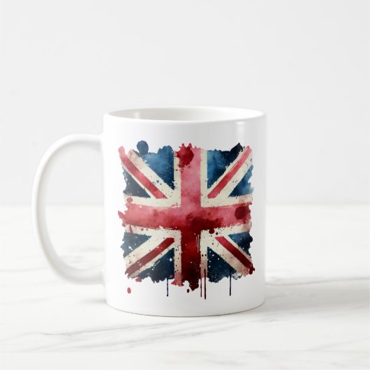 Waterverf Union Jack Flag Koffiemok (Links)