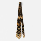 Waterverf Unique Luxury Beige Brown Print Stropdas (Voorkant)