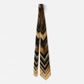 Waterverf Unique Luxury Beige Brown Print Stropdas (Achterkant)