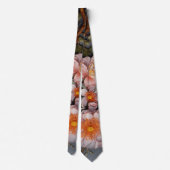 Waterverf Unique Luxury Floral Flower Print Stropdas (Achterkant)