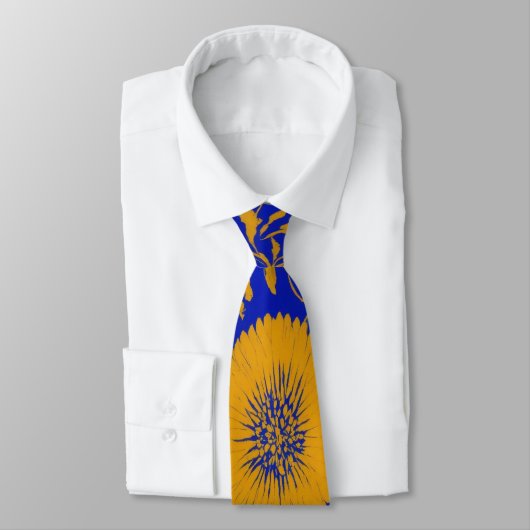 Waterverf Unique Luxury Floral Flower Print Stropdas (Gebonden)