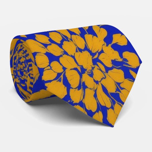 Waterverf Unique Luxury Floral Flower Print Stropdas (Opgerold)