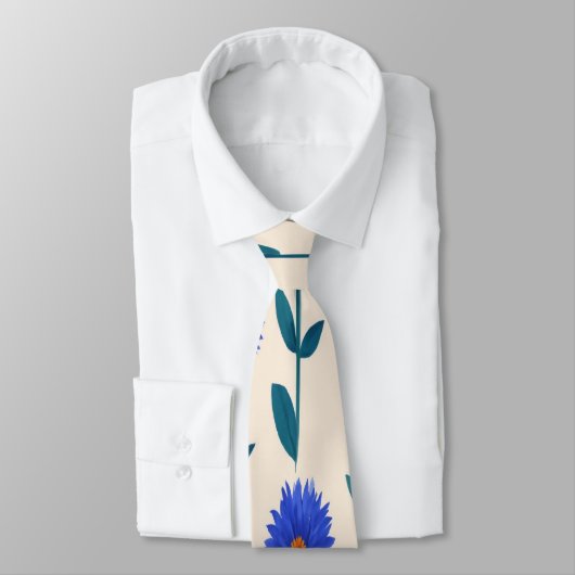 Waterverf Unique Luxury Floral Flower Print Stropdas (Gebonden)