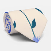 Waterverf Unique Luxury Floral Flower Print Stropdas (Opgerold)