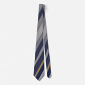 Waterverf Unique Luxury Grey Blue Print Stropdas (Voorkant)