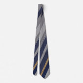 Waterverf Unique Luxury Grey Blue Print Stropdas (Achterkant)