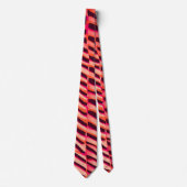 Waterverf Unique Luxury Sinaasappel Pink Print Stropdas (Voorkant)