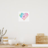 Waterverf United States Heart Poster (Keuken)
