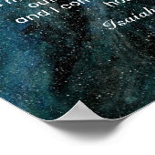 Waterverf universum Jesaja Bijbelvers Religieus Poster (Hoek)
