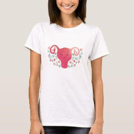 Waterverf Uterus Middle Finger T-Shirt