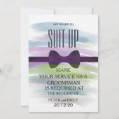 Waterverf Uw Dienst als Groomsman Kaart (Voorkant)