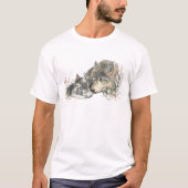 Waterverf Vader Wolf & Cubaanse dierenkunst T-shirt (Voorkant)