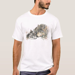 Waterverf Vader Wolf & Cubaanse dierenkunst T-shirt