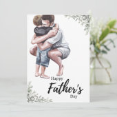 Waterverf vaders dag feestdagenkaart (Staand voorkant)