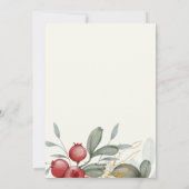 Waterverf vakantie bessen een foto vakantie Kaart (Achterkant)