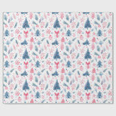 Waterverf Vakantie Charm Pattern Cadeaupapier (Vlak)
