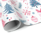 Waterverf Vakantie Charm Pattern Cadeaupapier (Rol Hoek)