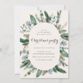 Waterverf Vakantie Foliage Kerstfeest Kaart (Voorkant)