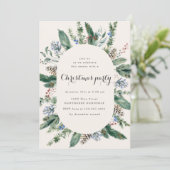 Waterverf Vakantie Foliage Kerstfeest Kaart (Staand voorkant)