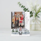 Waterverf Vakantie Gnome Foto Vakantie Kaart (Staand voorkant)