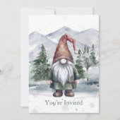 Waterverf Vakantie Gnome Vakantie Party Kaart (Voorkant)