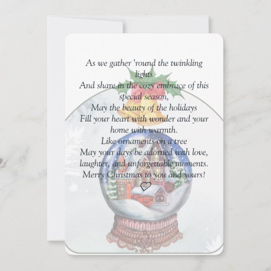 Waterverf Vakantie Kerst Kaart (Achterkant)