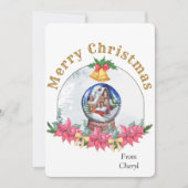 Waterverf Vakantie Kerst Kaart (Voorkant)