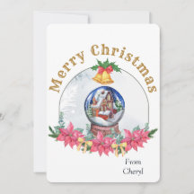 Waterverf Vakantie Kerst Kaart