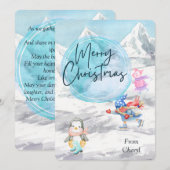 Waterverf Vakantie Kerst Kaart (Voorkant / Achterkant)