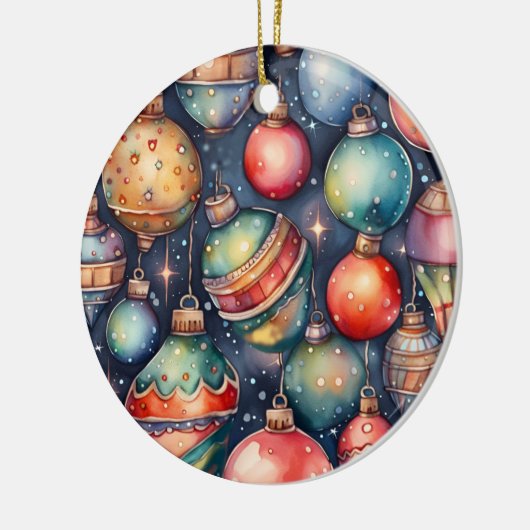 Waterverf Vakantie Kunst Kerst Decoratie (Links)