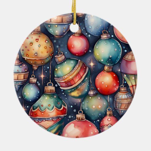 Waterverf Vakantie Kunst Kerst Decoratie (Achterkant)