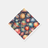 Waterverf Vakantie Kunst Kerst Decoratie Servet (Hoek)