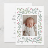 waterverf vakantie loof baby wenskaart feestdagenkaart (Voorkant / Achterkant)