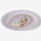 Waterverf vakantie op maat papieren bordje (Gekanteld)