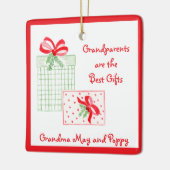 Waterverf Vakantie PersonALISEREN Grootouders Best Keramisch Ornament (Links)