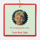 Waterverf Vakantie PersonALISEREN Grootouders Best Keramisch Ornament (Achterkant)